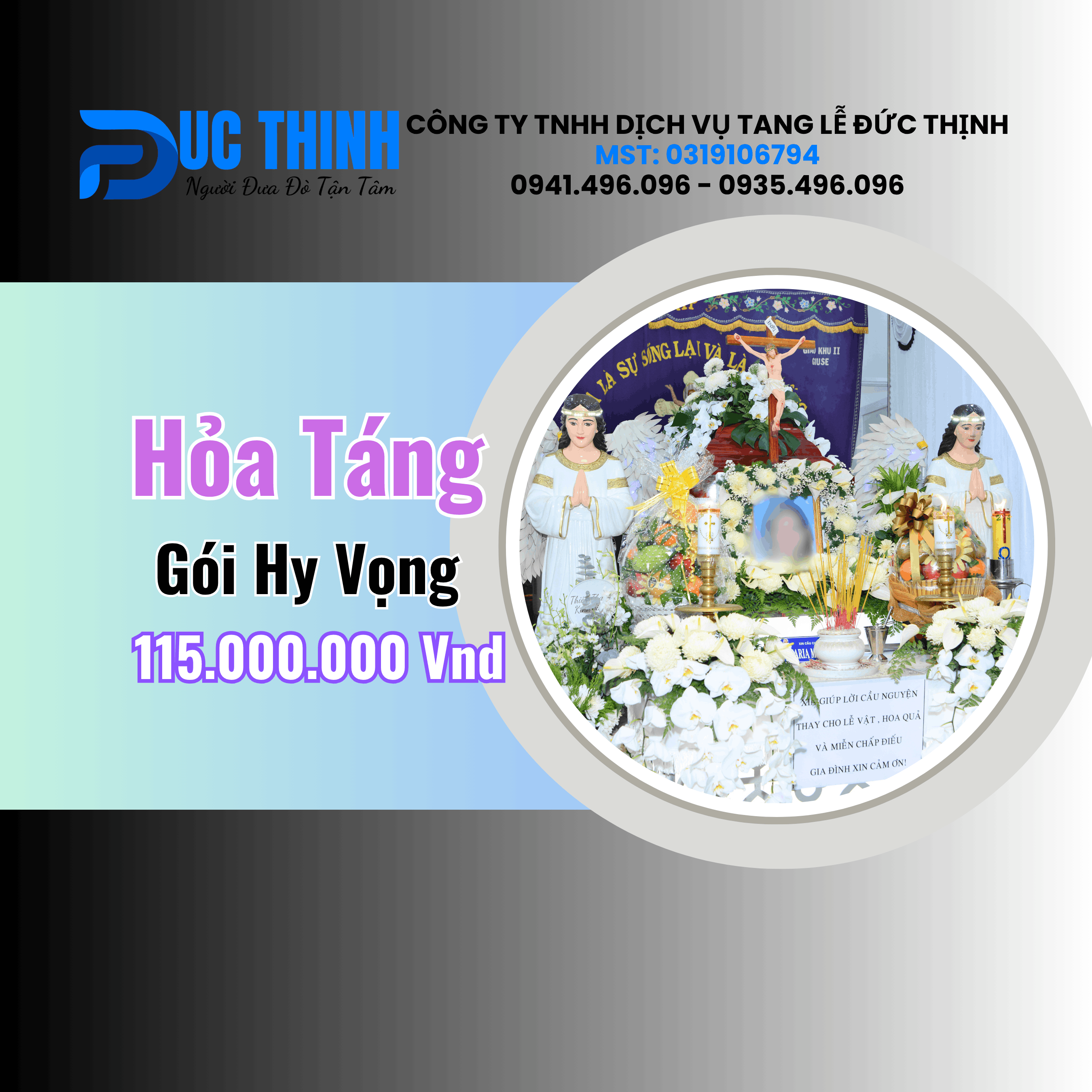 Gói Hỏa Táng Trọn Gói Hy Vọng (Công Giáo) – 115.000.000đ | Đức Thịnh – TP.HCM